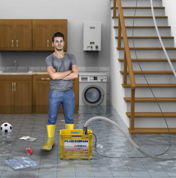 Preview: Pedrollo Plug & Drain Notfall-Set für Überschwemmungen